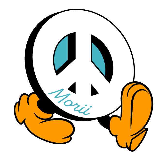The "Morii Man" Sticker by Morii - Peace!